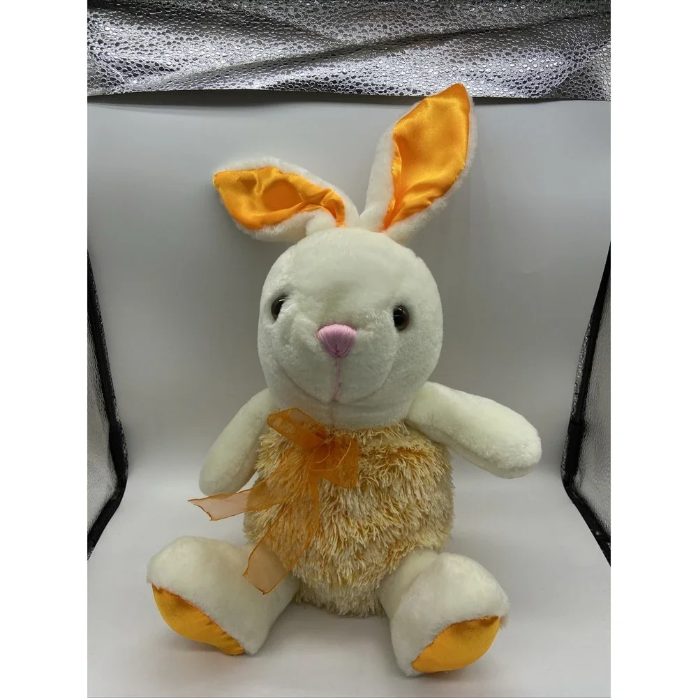 Genich International Orange Bunny Rabbit Plush Easter 10.5